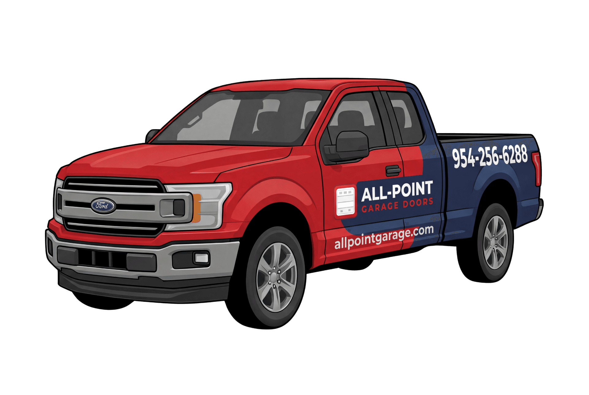 All-Point Garage Doors Service Van - Professional Repair & Installation