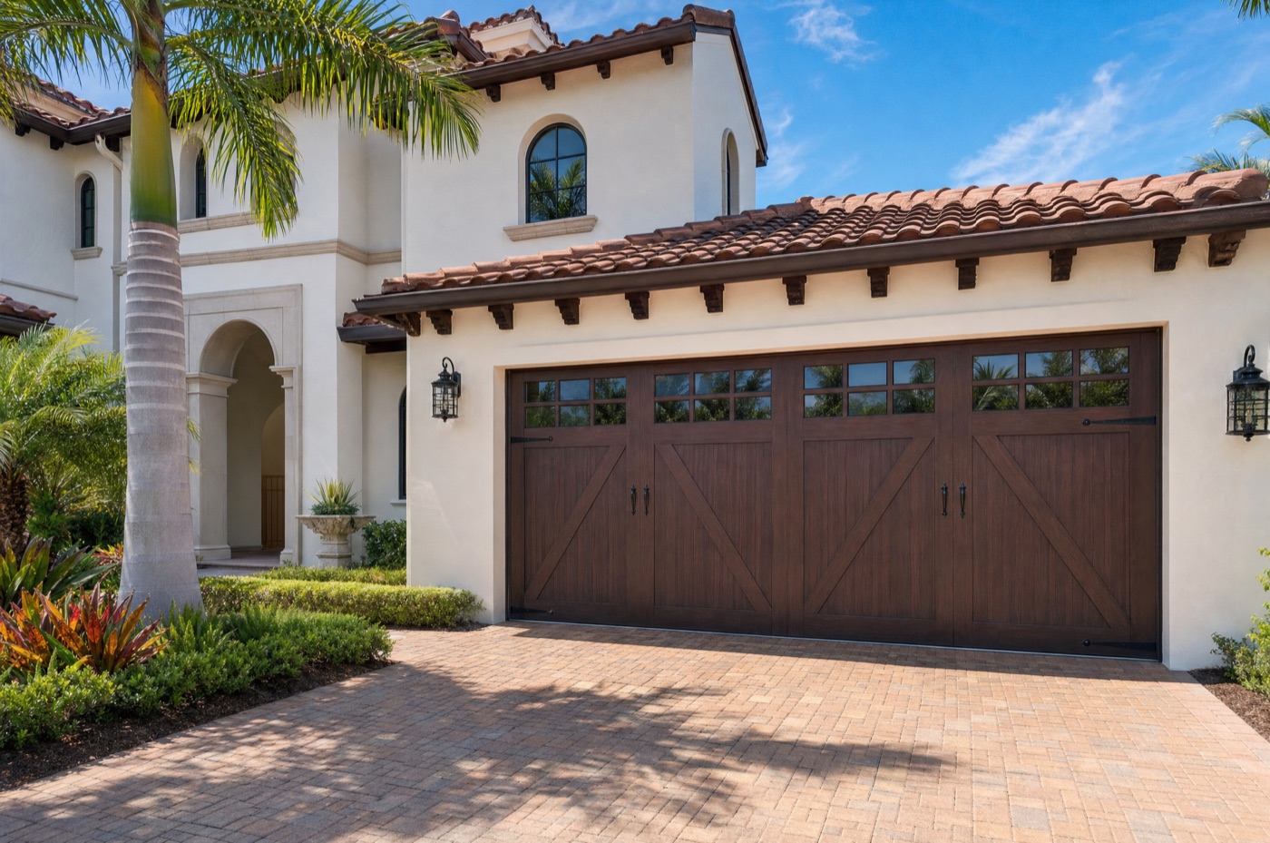 Carriage House garage door style on a South Florida home